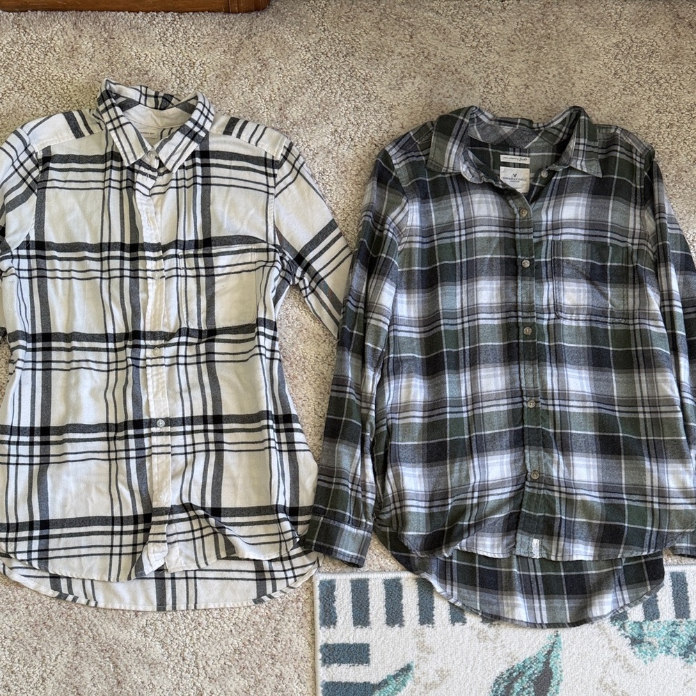 American Eagle Plaid Flannel Shirts
